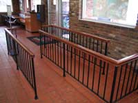 Wood Top Wrought Iron Railing